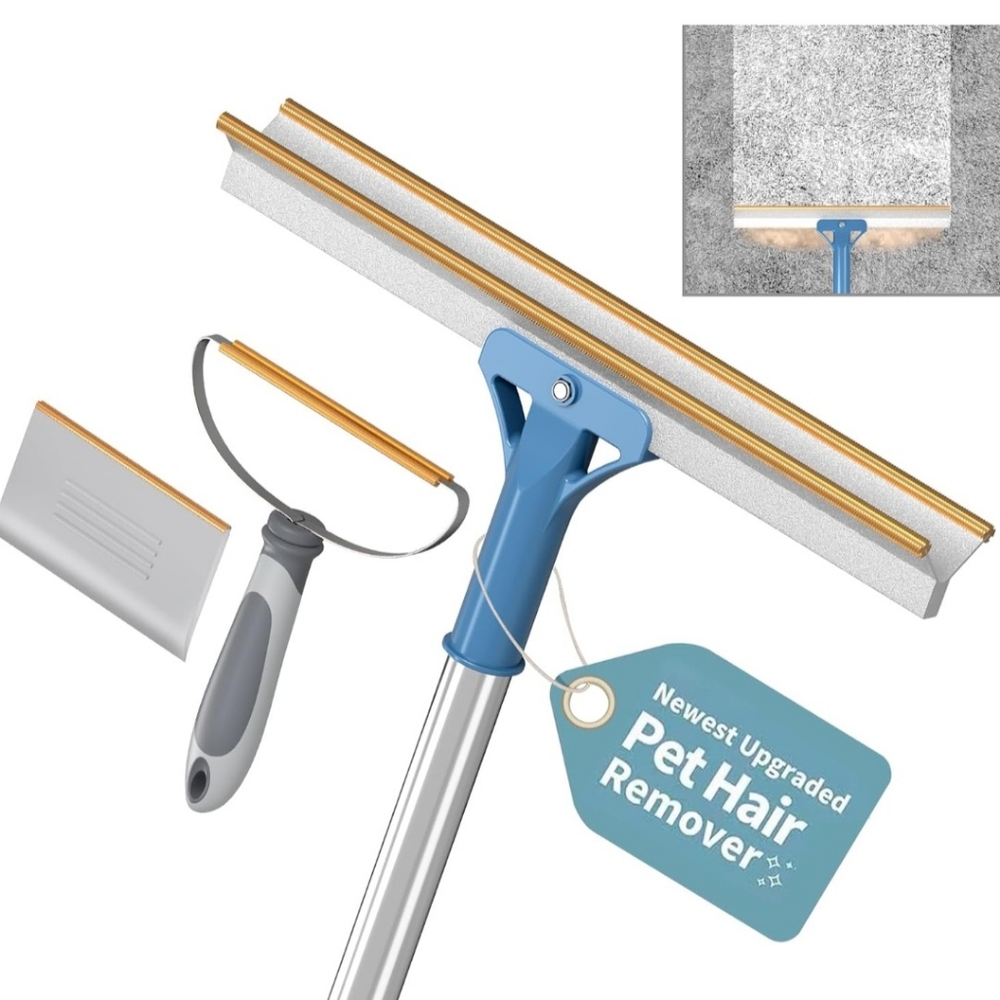 Petsta Pet Hair Remover Kit 3 Piece Lot dog cat rake lint cleaner brush